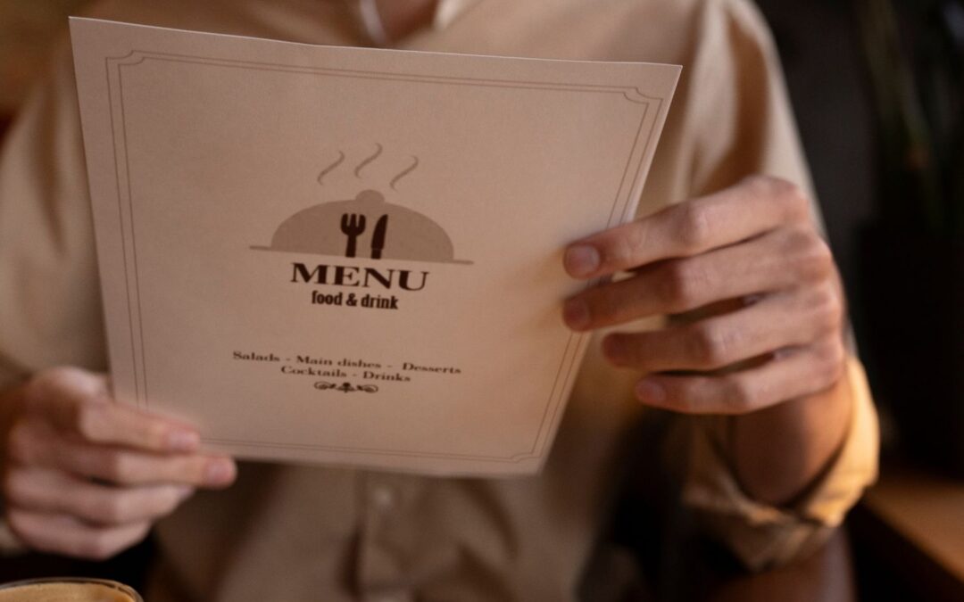 Cardápios impressos